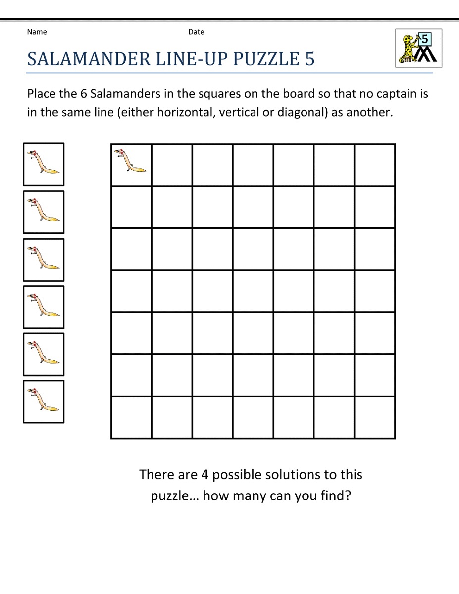 5th Grade Worksheets Math Puzzles