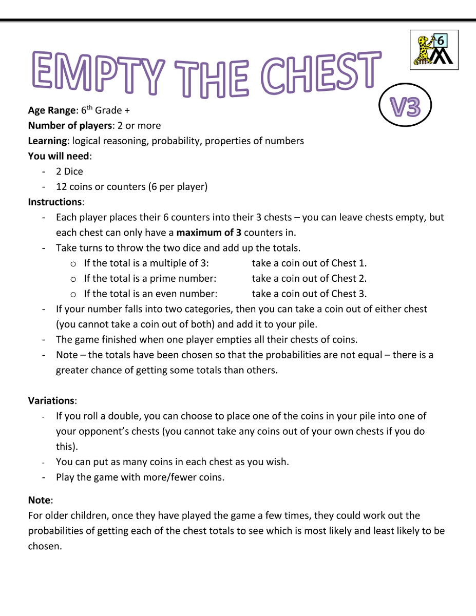 6th Grade Worksheets Games