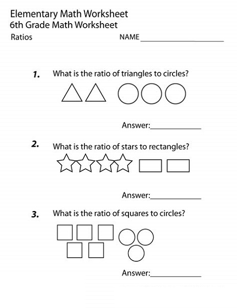 6th Grade Worksheets Math Ratios