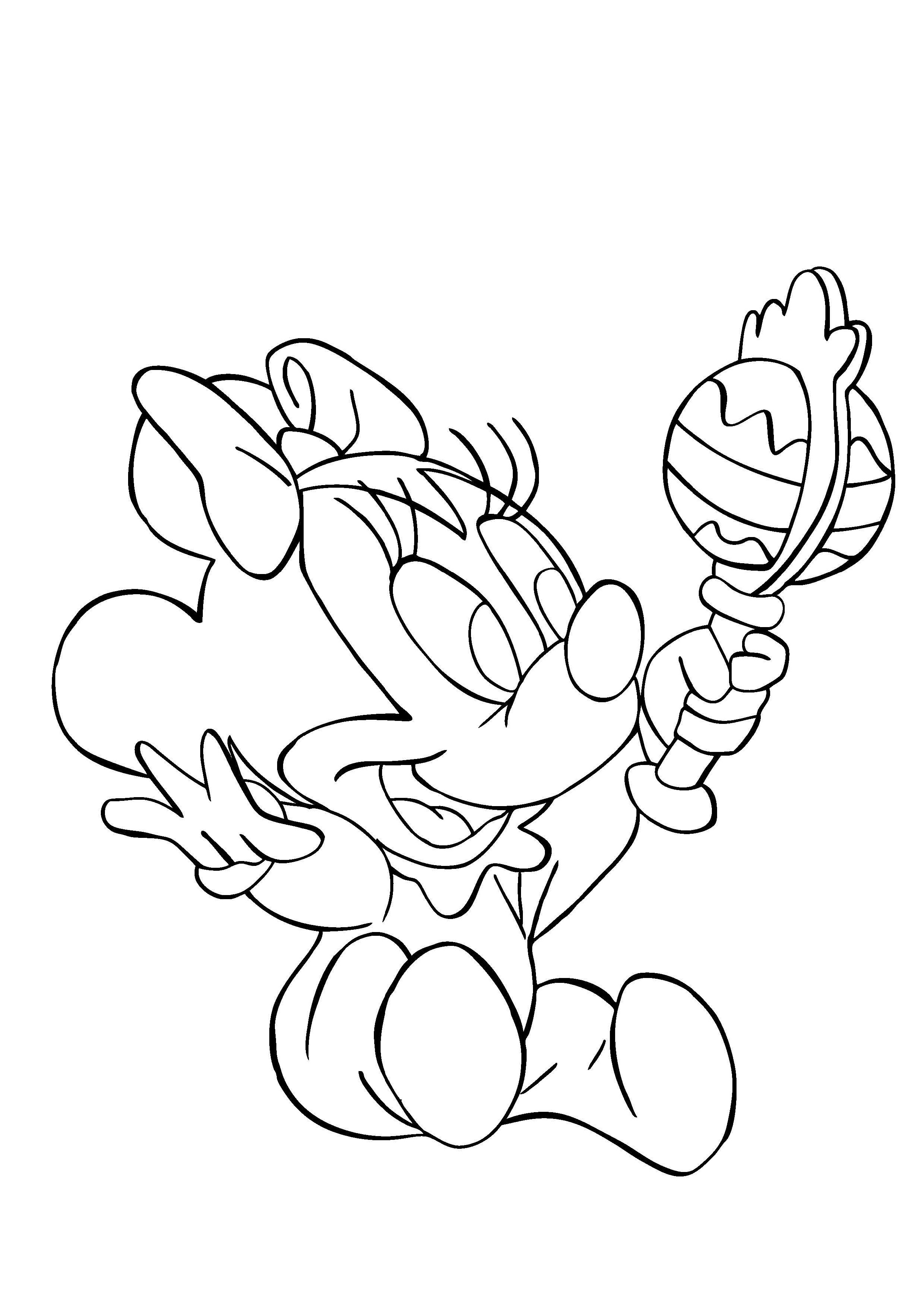 Baby Minnie Mouse Coloring Pages Printable