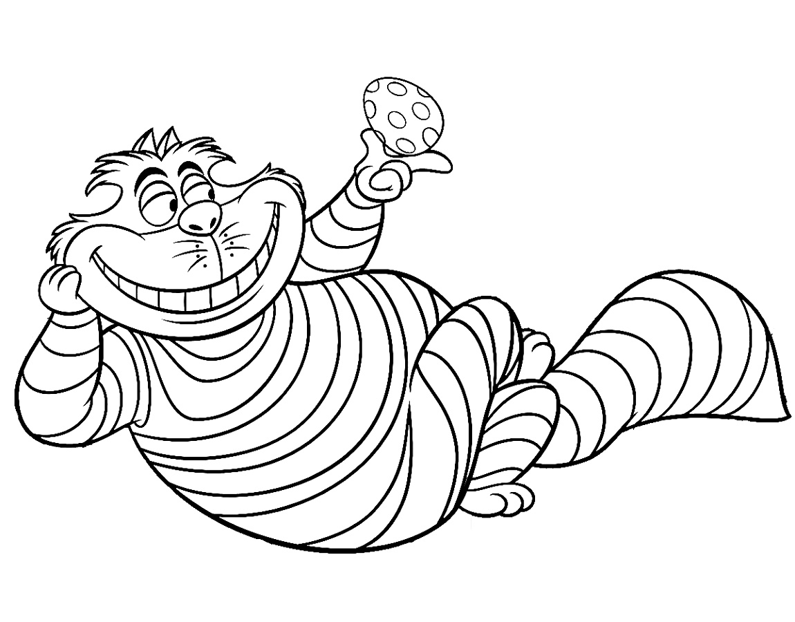 Cheshire Cat Coloring Pages Printable