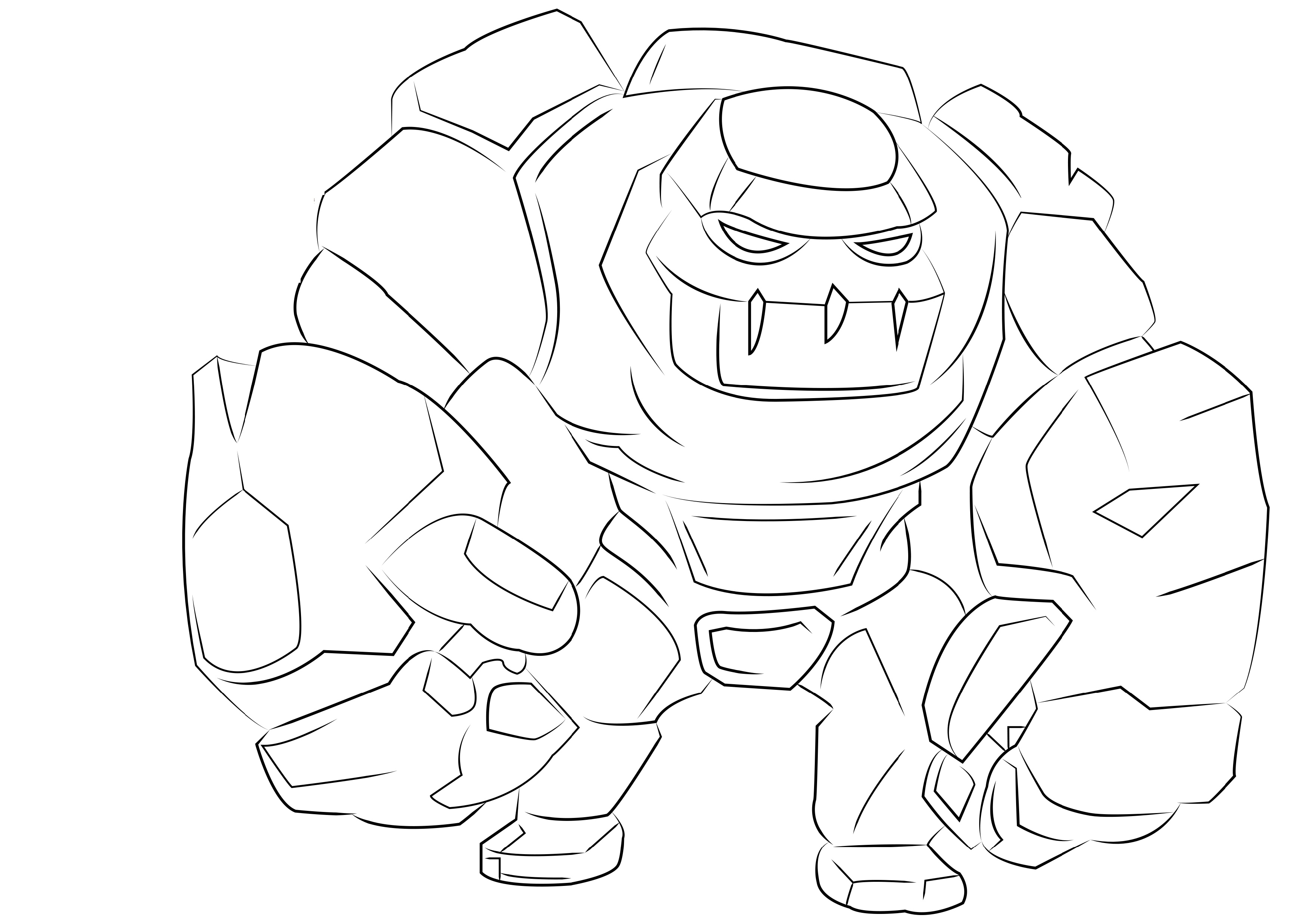 Clash Of Clans Coloring Pages Golem