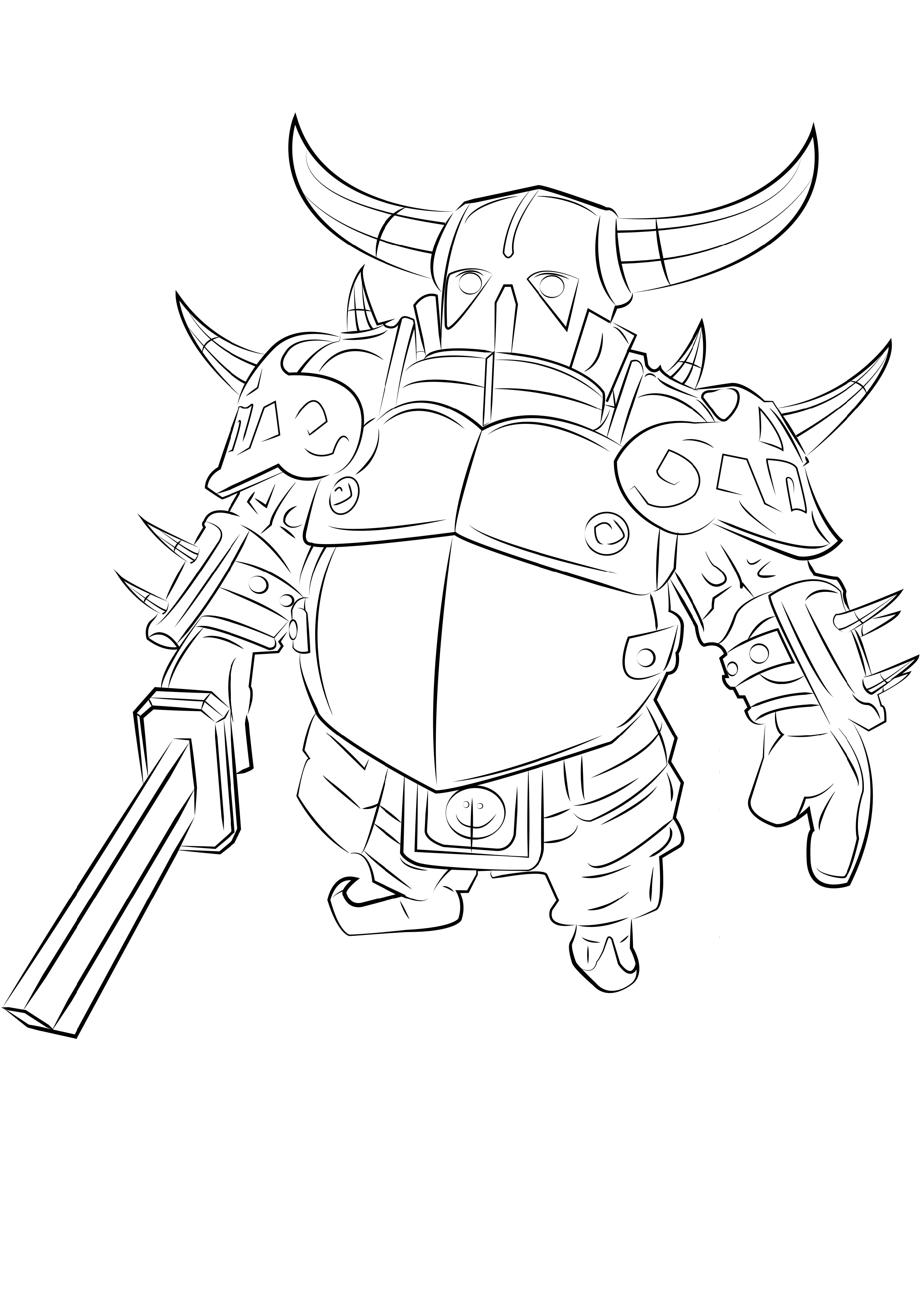 Clash Of Clans Coloring Pages Pekka