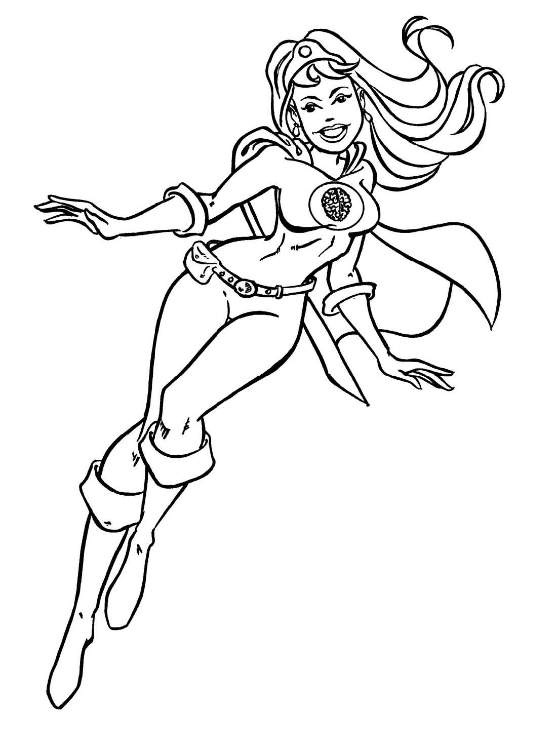 Female Superhero Coloring Pages Printable