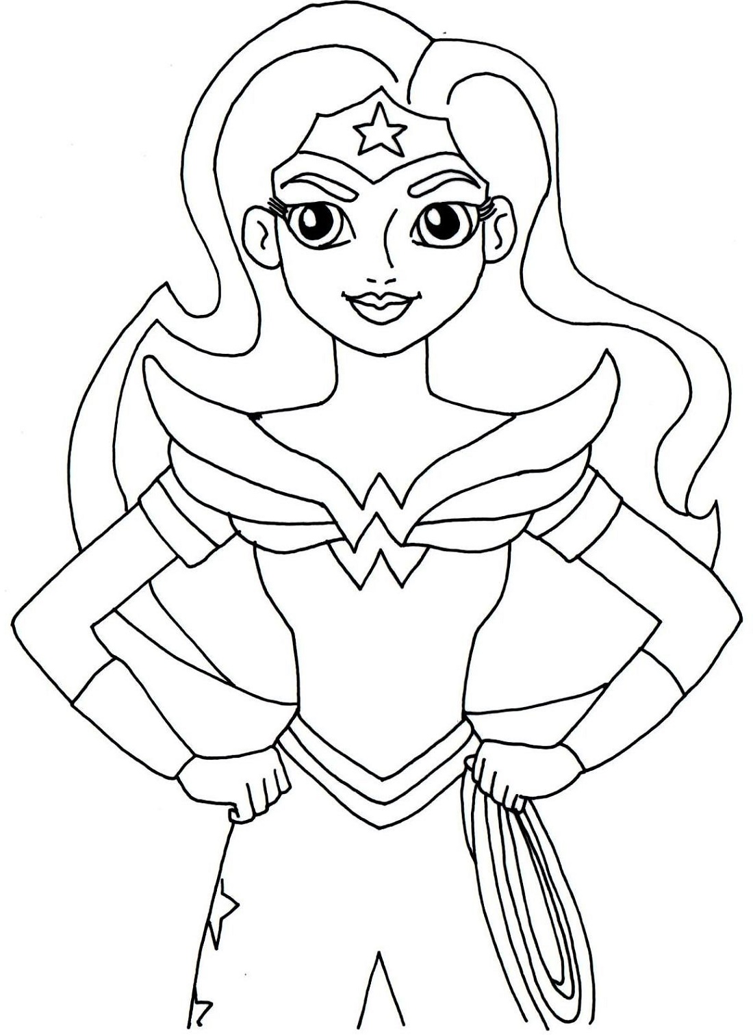 Female Superhero Coloring Pages Wonder Woman