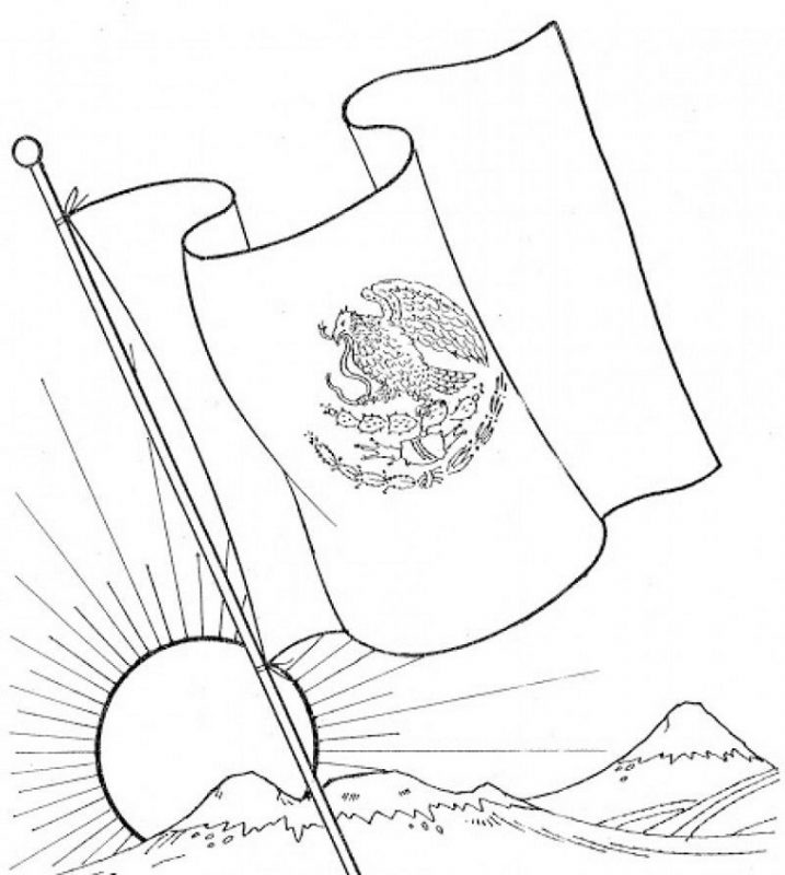 Mexican Flag Coloring Page | K5 Worksheets