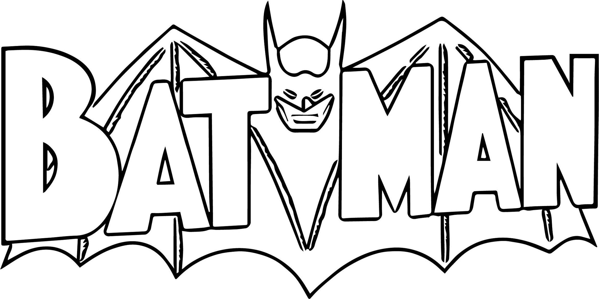 Batman Logo Coloring Page
