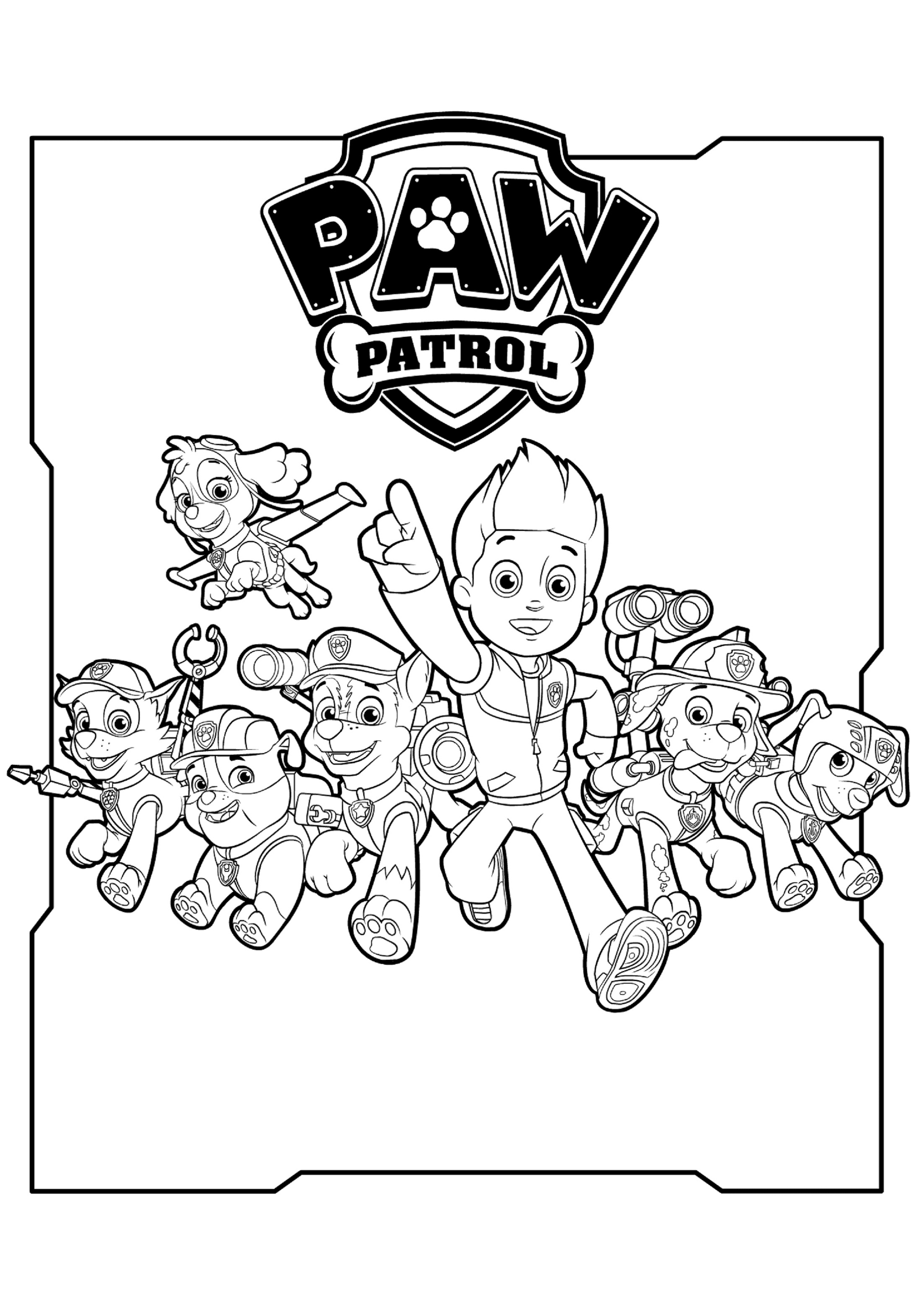 Paw Patrol Coloring Sheets Free