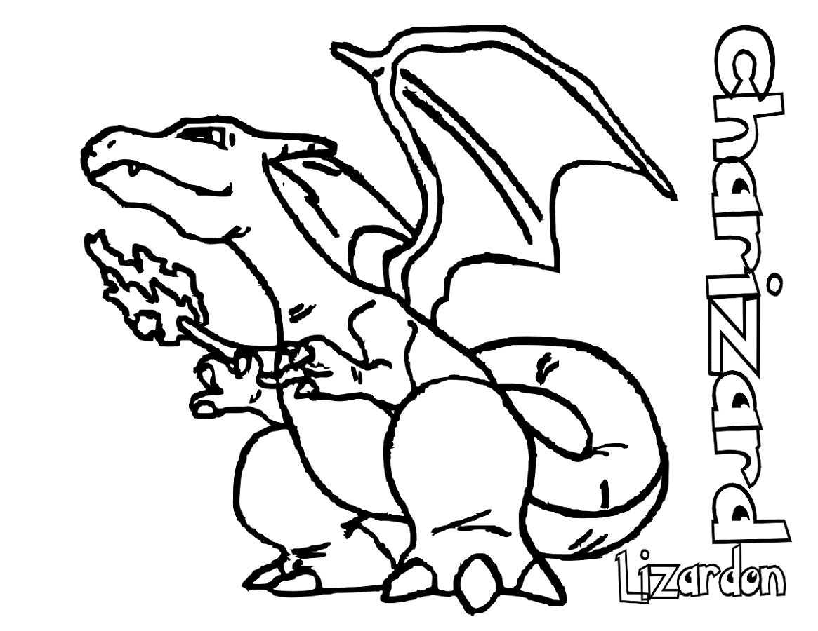 Pokemon Coloring Pages Charizard Lizardon