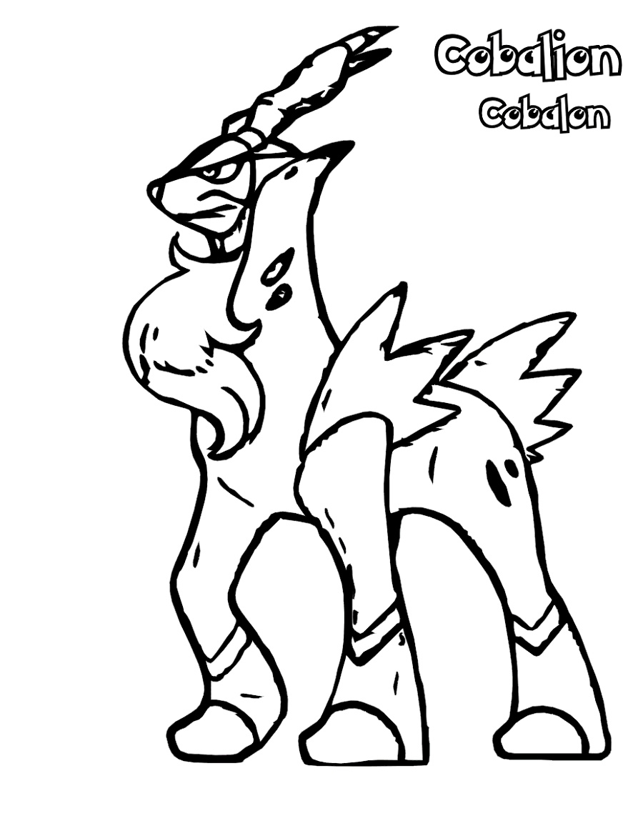 Pokemon Printable Coloring Pages Cobalion