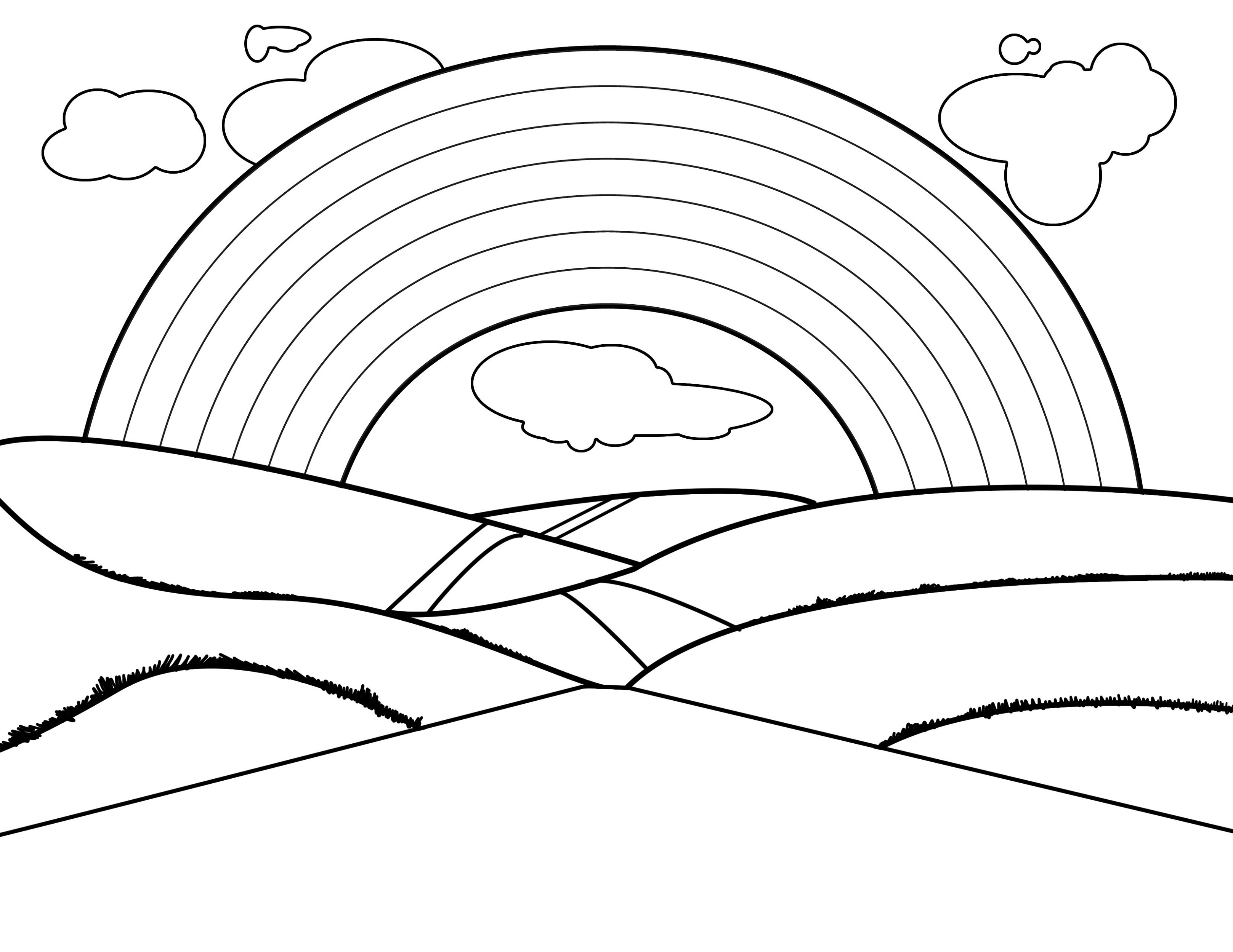 Rainbow Coloring Page K5 Worksheets