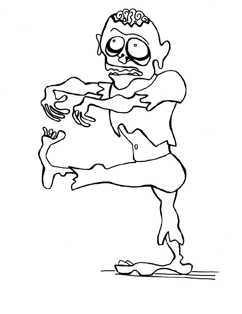 Zombie Coloring Pages For KidsZombie Coloring Pages For Kids