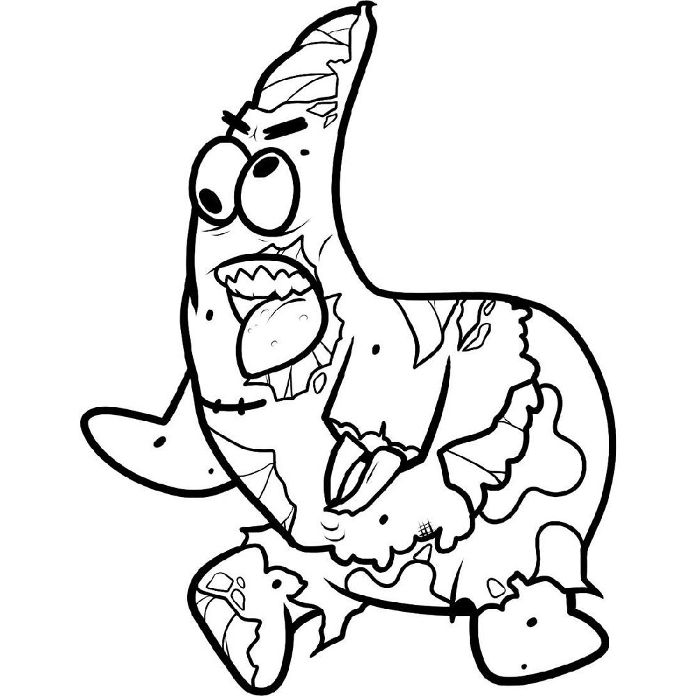 Zombie Coloring Pages Patrick