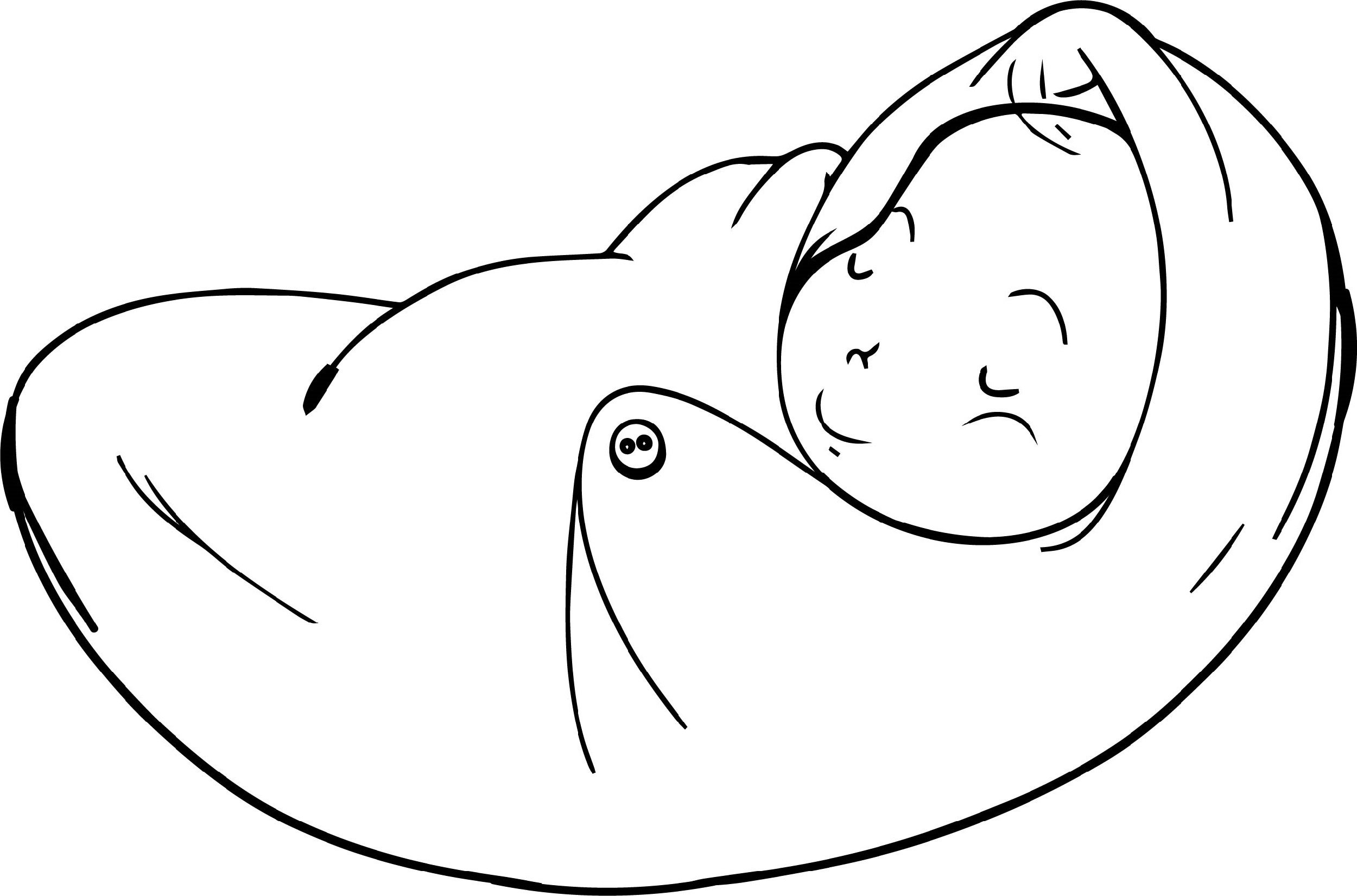 Baby Coloring Pages Sleeping