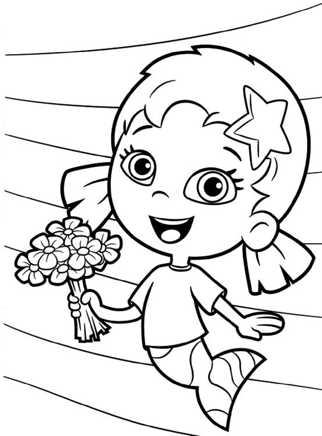 Bubble Guppies Coloring Pages Oona