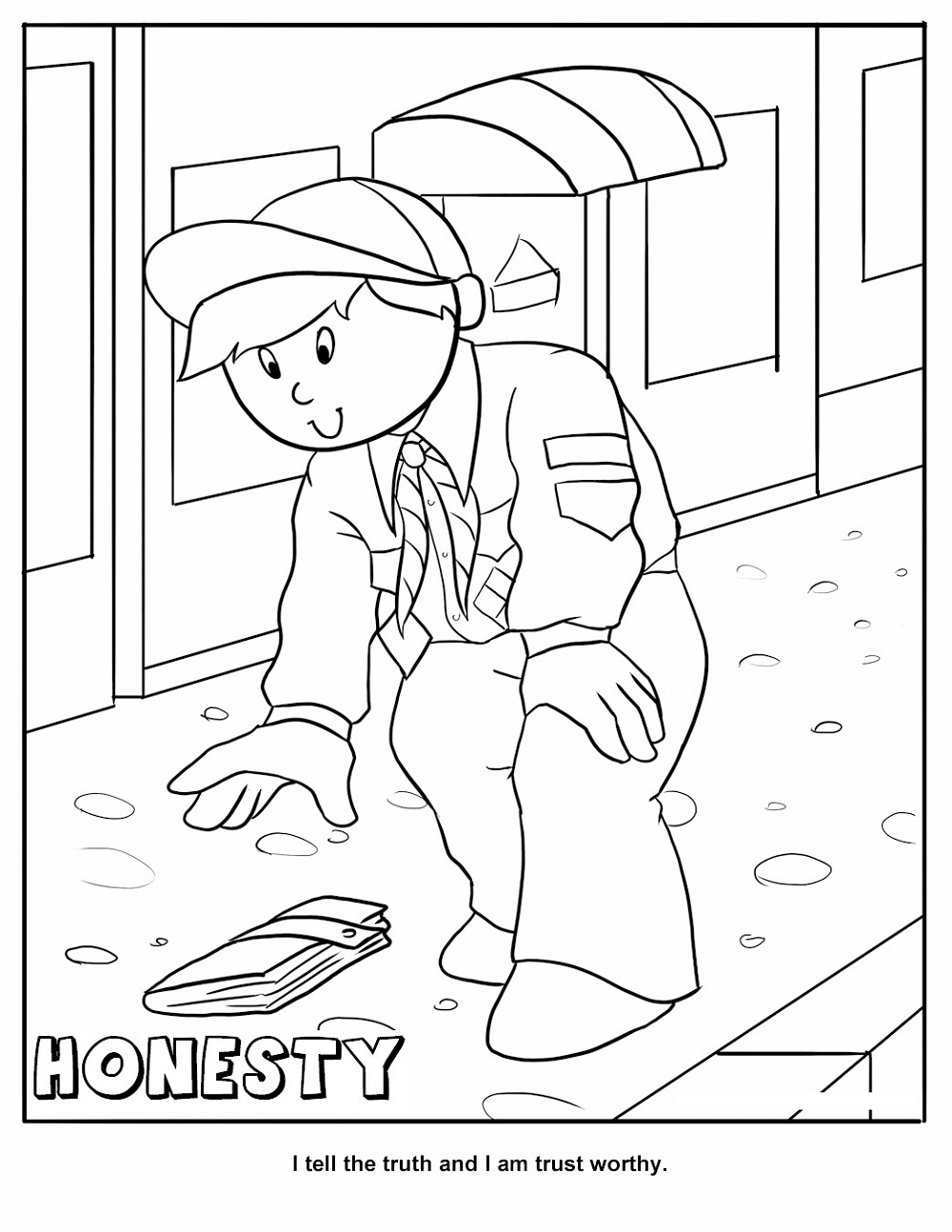 Cub Scout Coloring Pages Honesty
