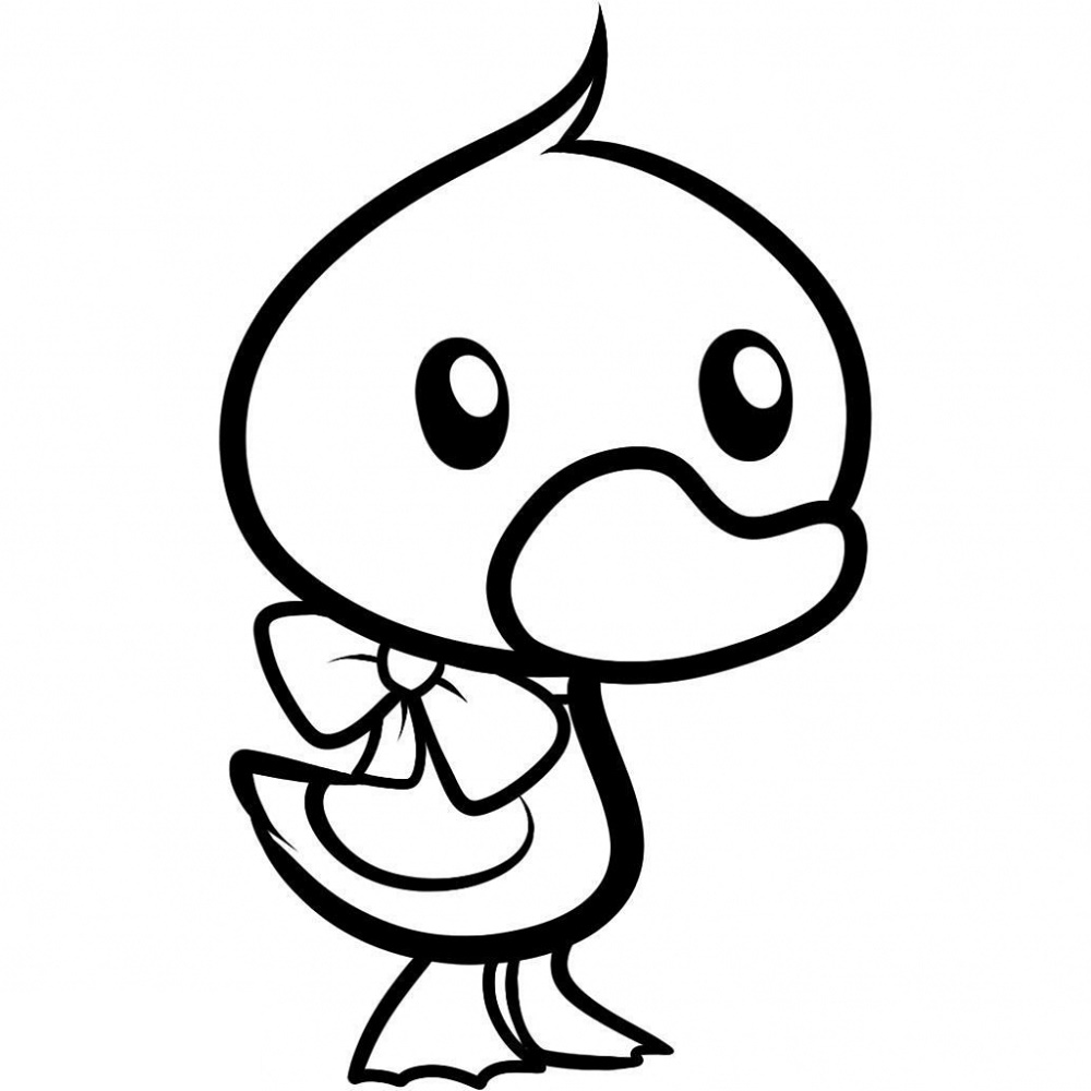 Cute-Baby-Animal-Coloring-Pages-Duck