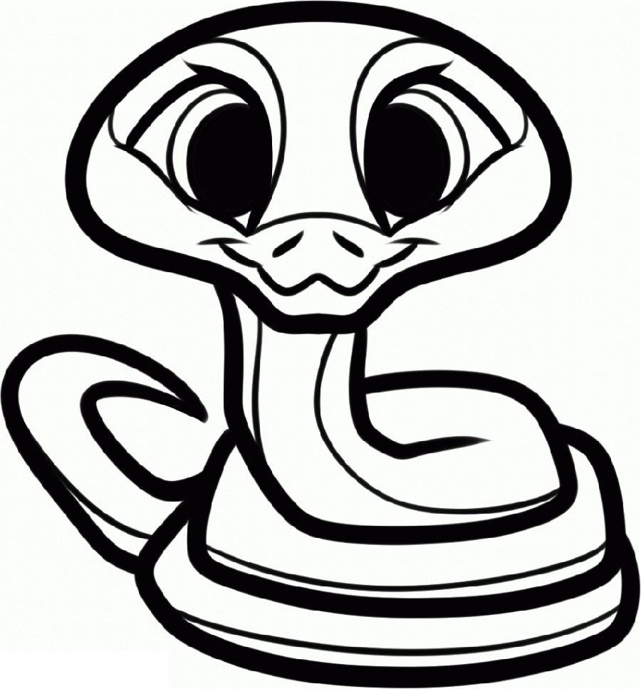Cute-Baby-Animal-Coloring-Pages-Snake