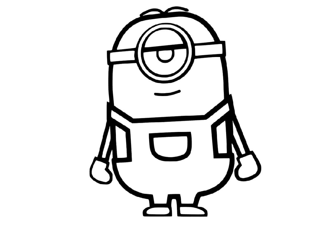 Easy Coloring Pages Minion
