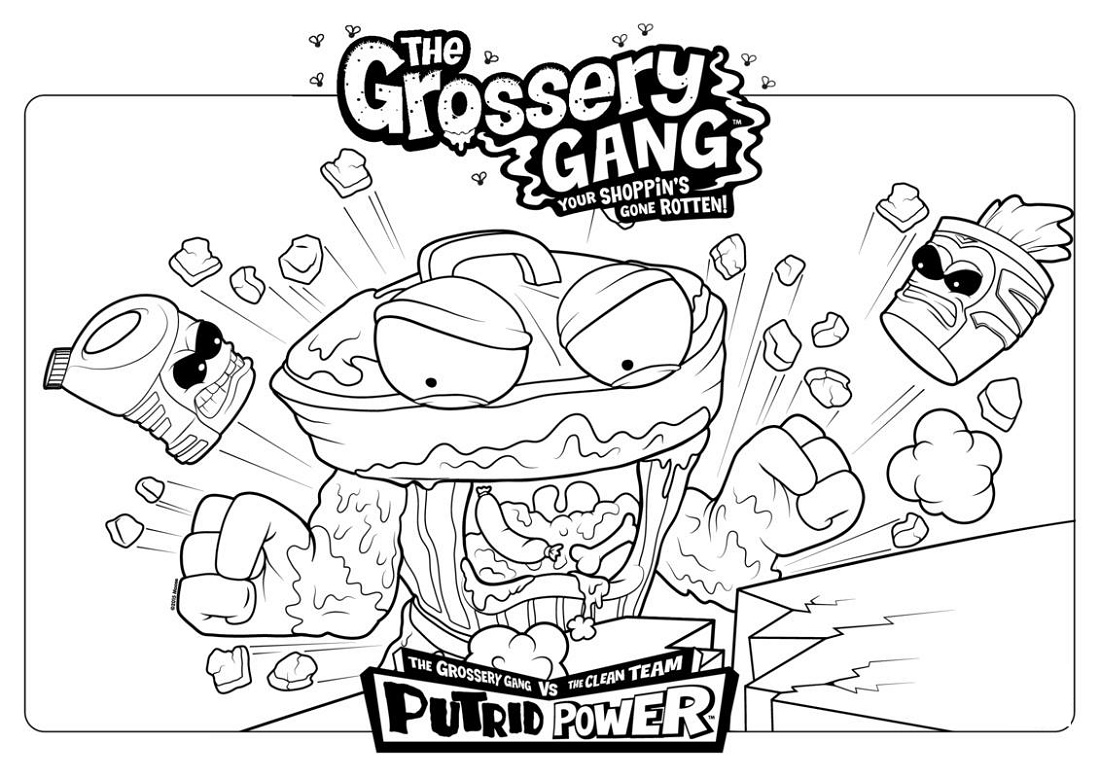 Grossery Gang Coloring Pages Free