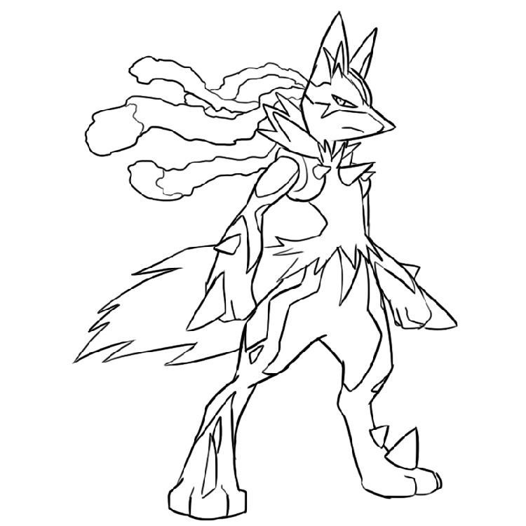 Lucario Coloring Page To Print