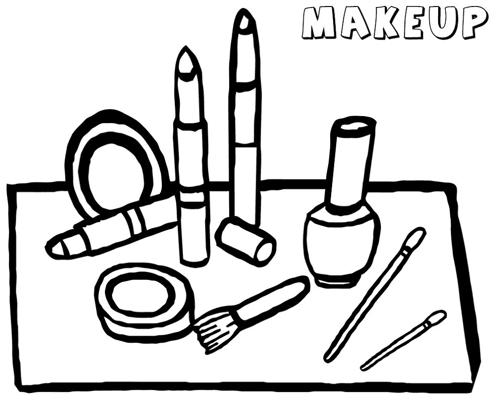 Makeup Coloring Pages For Girls