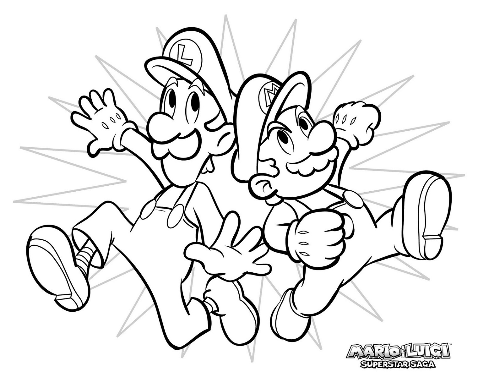 Mario Coloring Pages And Luigi