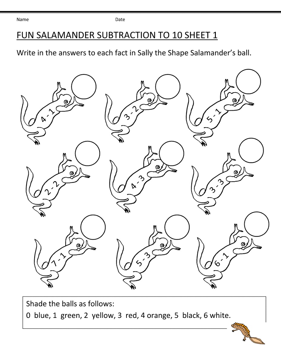 Math Coloring Worksheets Subtraction