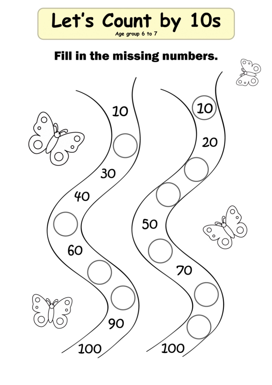 Math Worksheets For Kids Missing Numbers