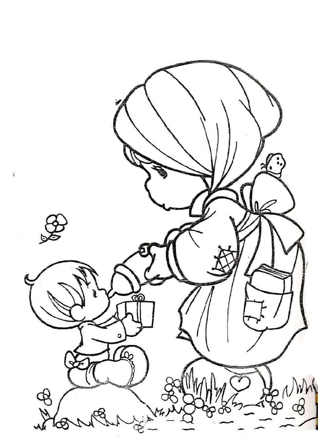 Precious Moments Coloring Pages Baby