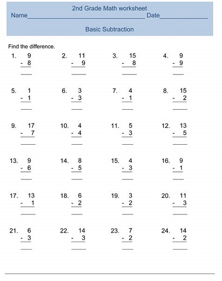 Printable Math Practice Worksheets 2nd Grade