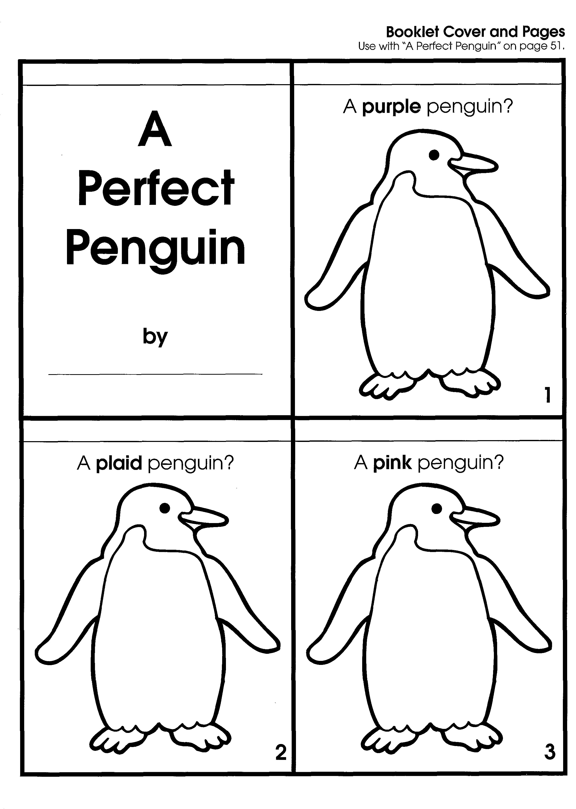 Printable Preschool Books Penguin