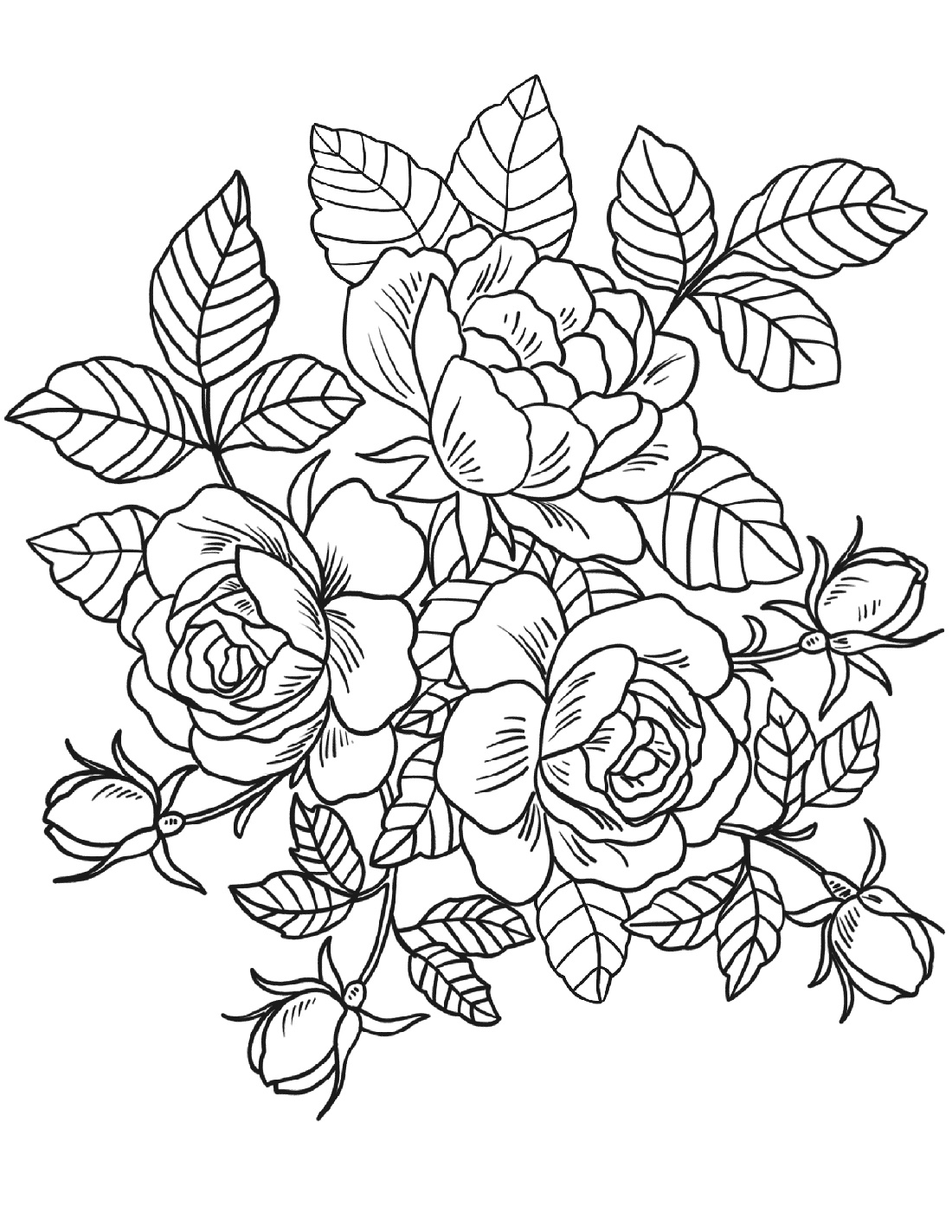 Rose Coloring Pages To Print