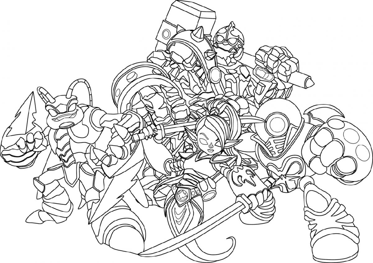 Coloring Pages Skylanders Hello Kids Grilla Drilla Hellokids Force Swap 