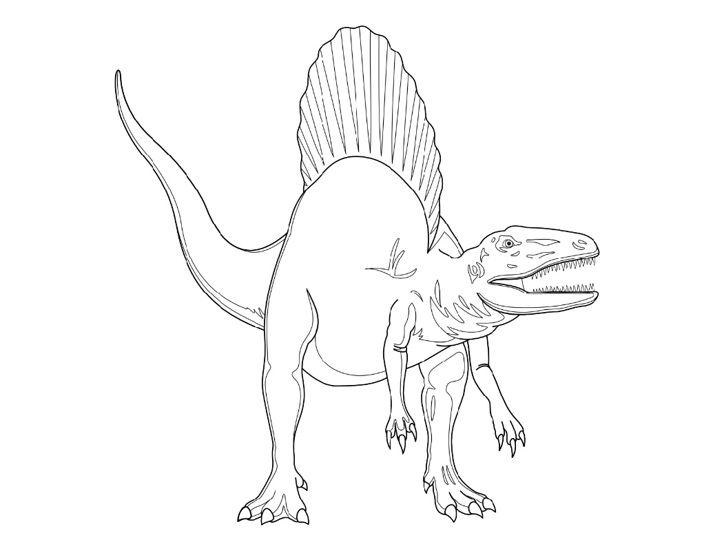 Spinosaurus Coloring Page Jurrasic