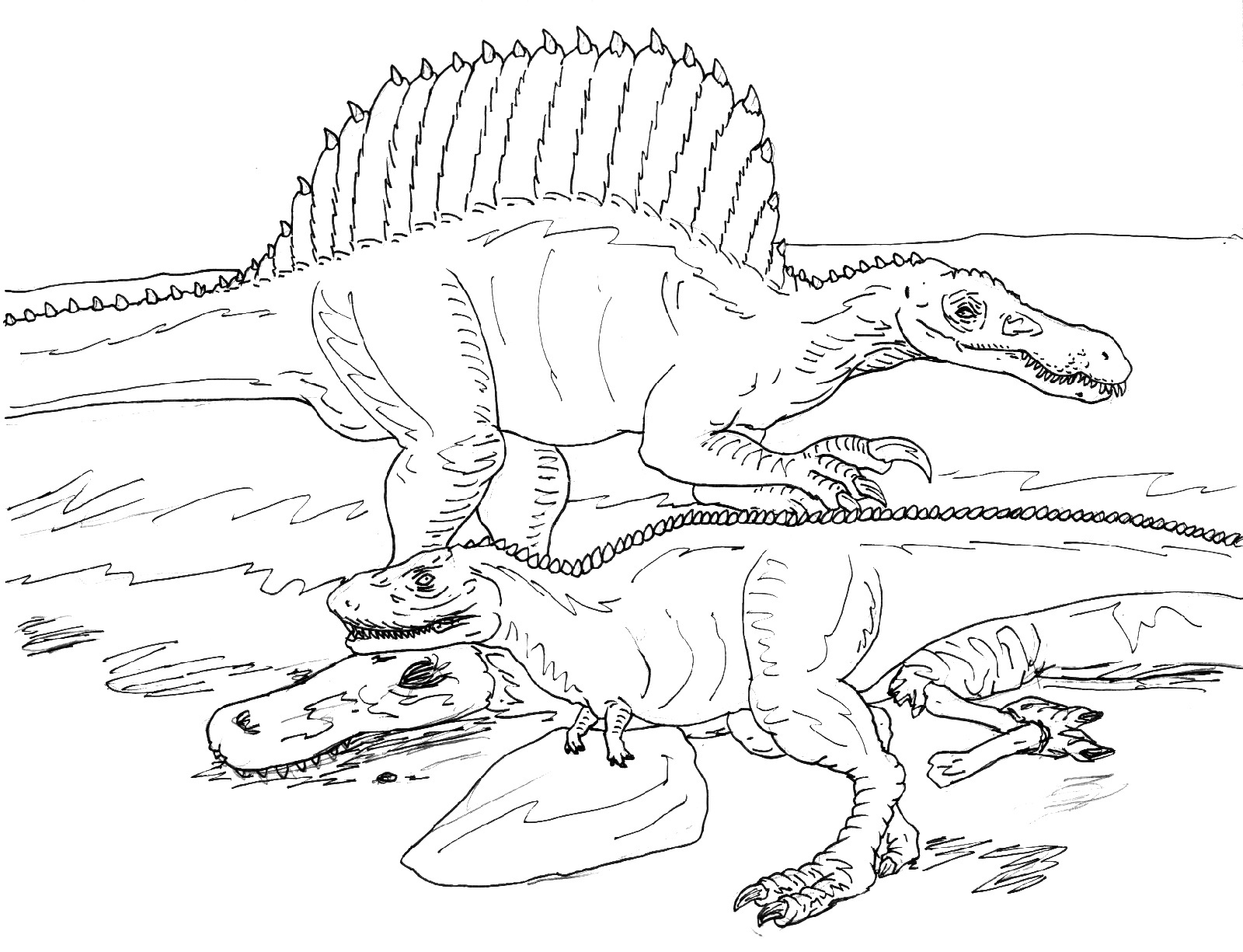 Spinosaurus Coloring Page Printable