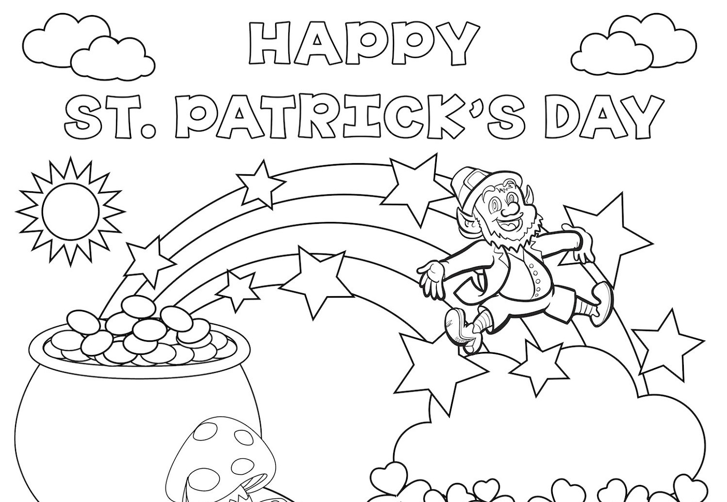 St Patrick's Day Coloring Sheets For Kids