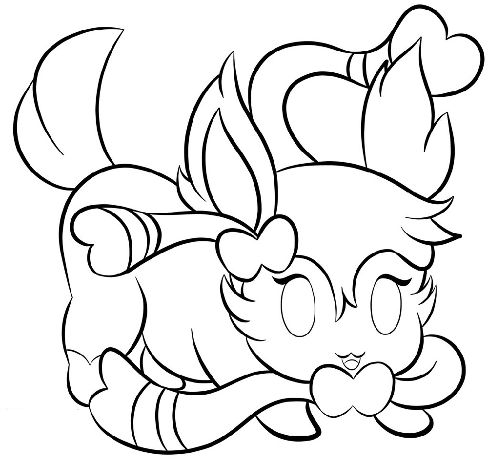 Sylveon Coloring Pages Chibi