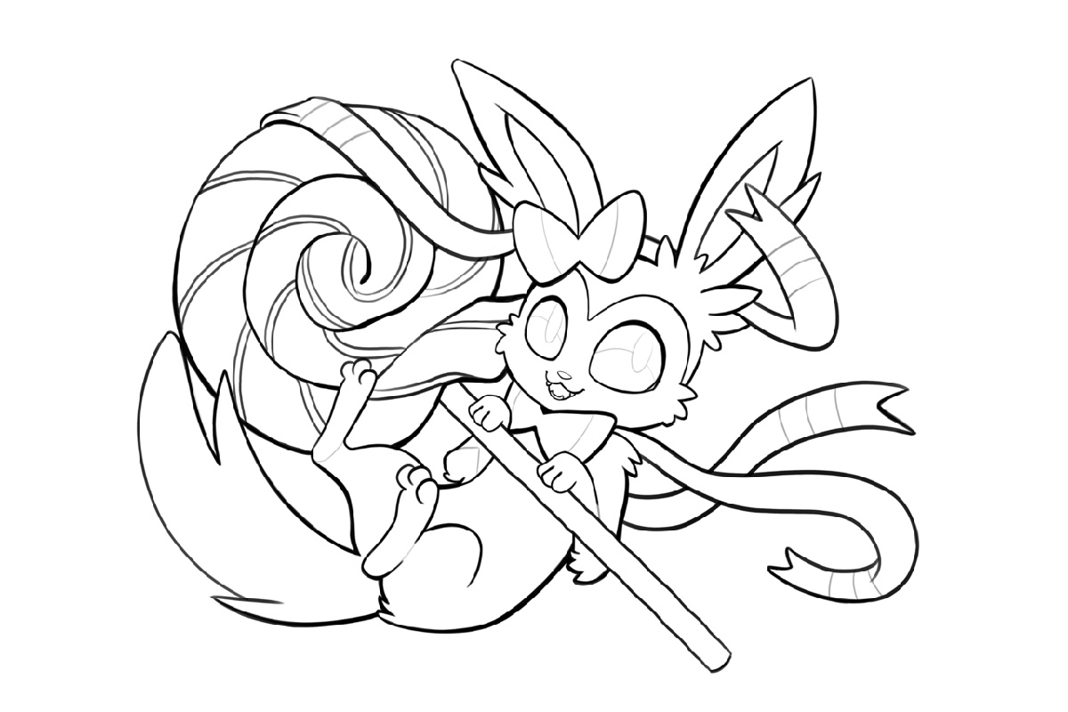 Sylveon Coloring Pages Cute