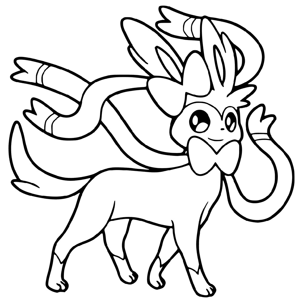 Sylveon Coloring Pages Pokemon