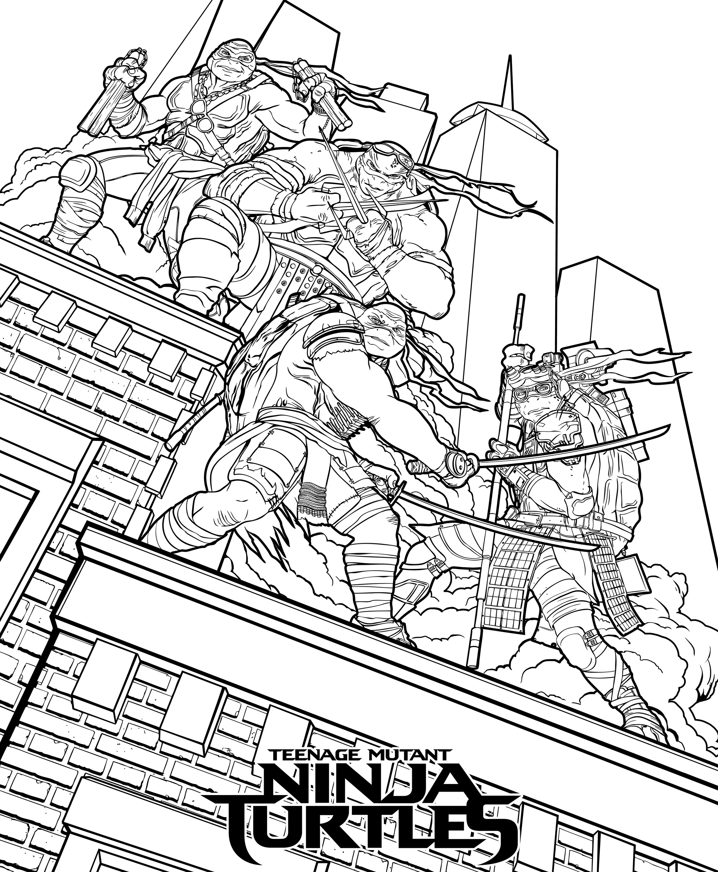 Teenage Mutant Ninja Turtles Coloring Pages To Print