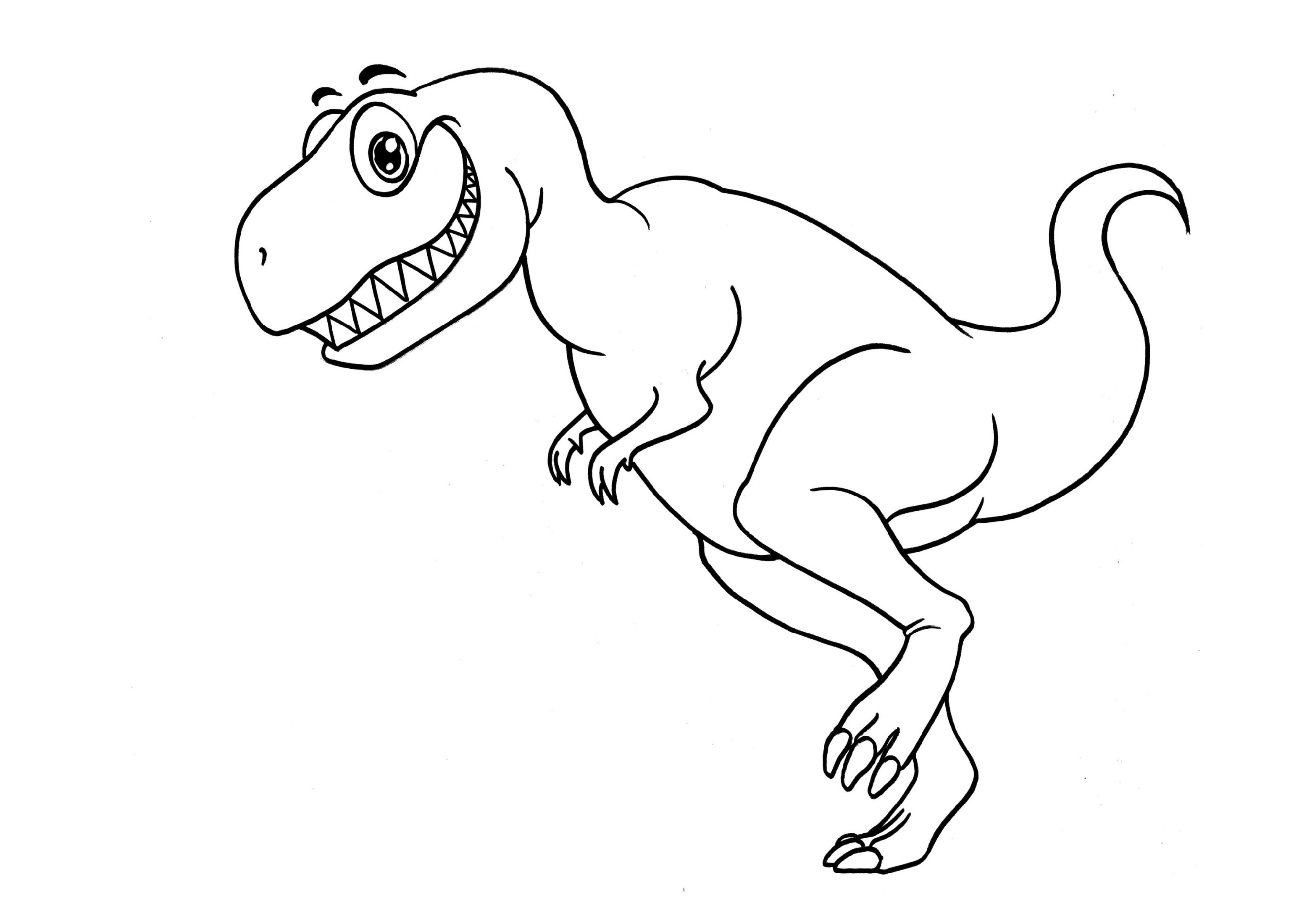 Tyrannosaurus Rex Coloring Page For Kids