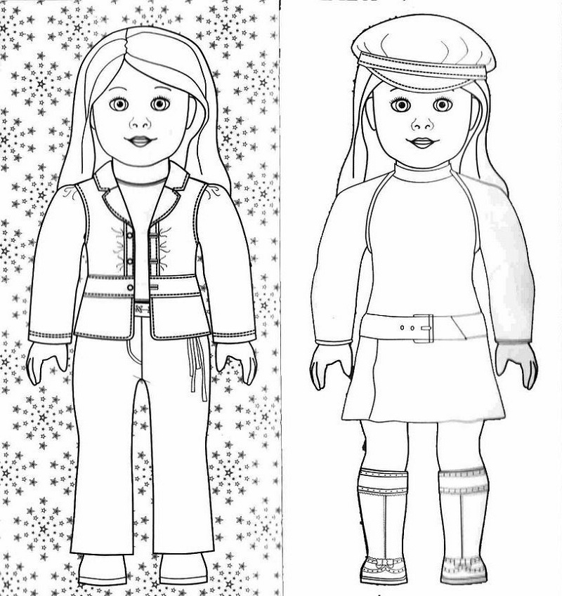 American Girl Doll Coloring Pages Free