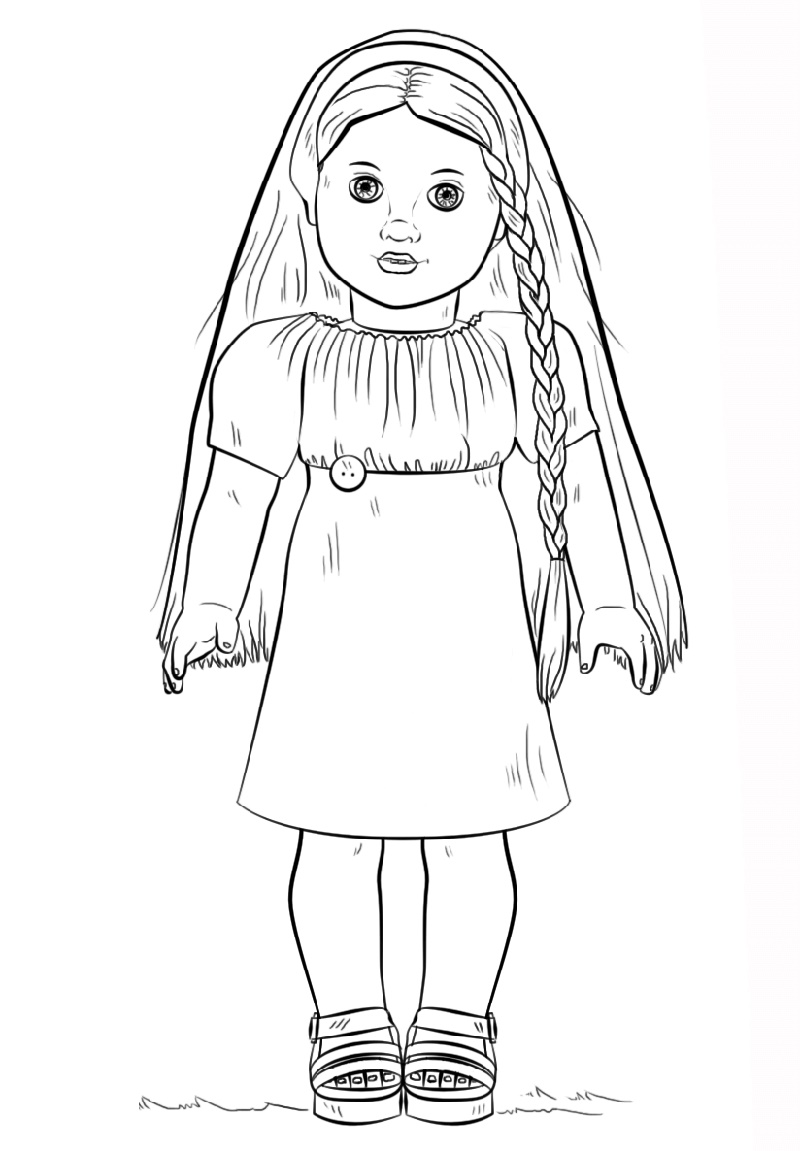 American Girl Doll Coloring Pages Julie