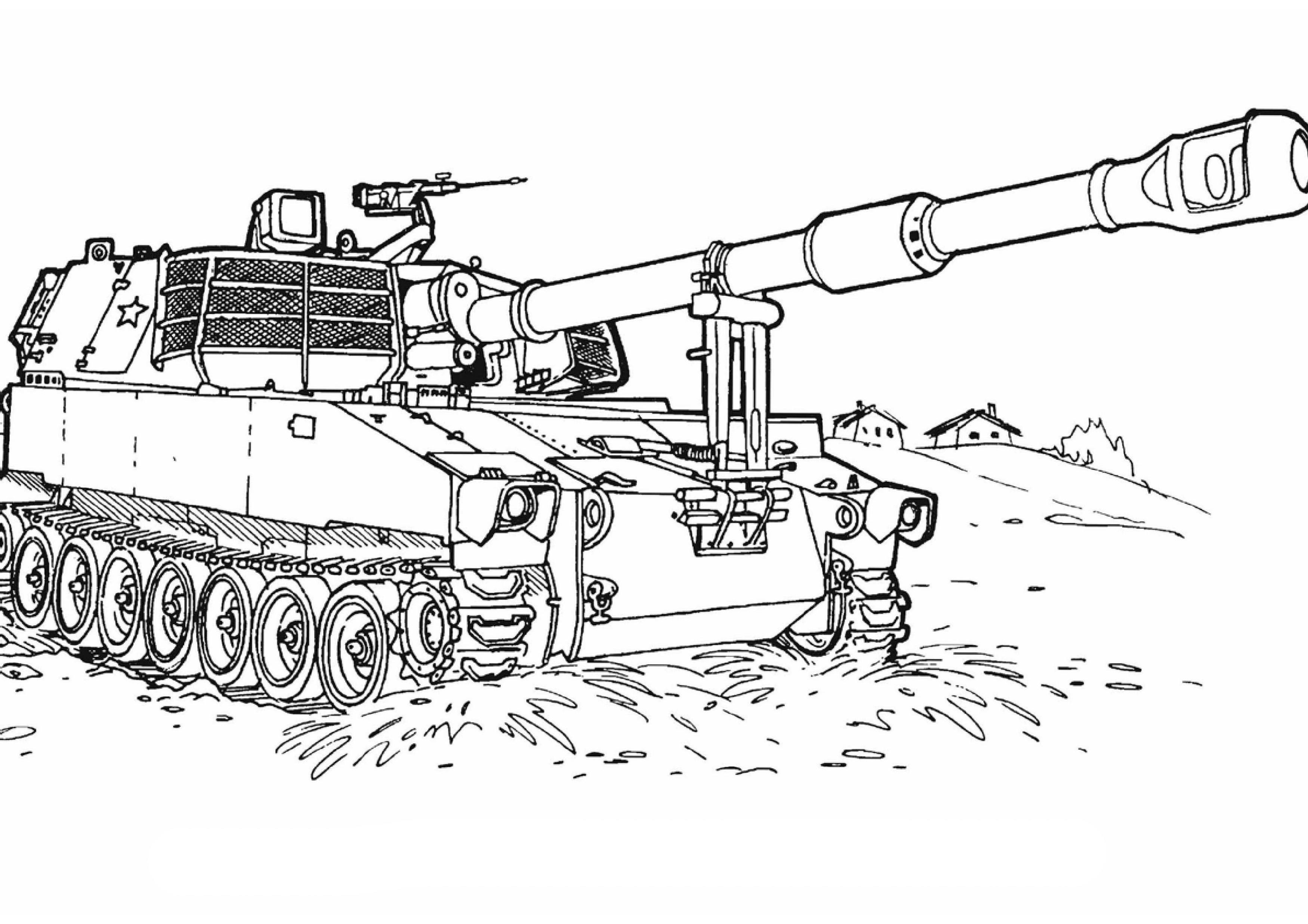 Army Tank Coloring Pages For Adults
