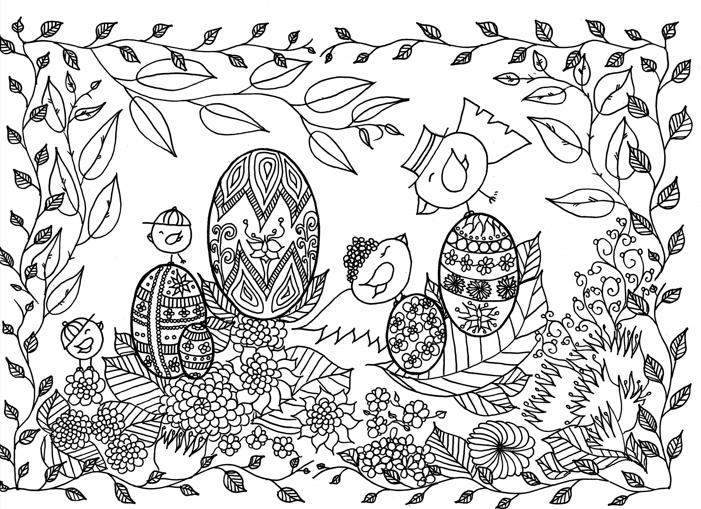 Free Easter Coloring Pages For Adults