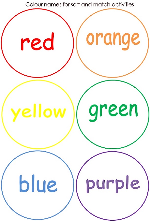 Free Printable Activities Colors