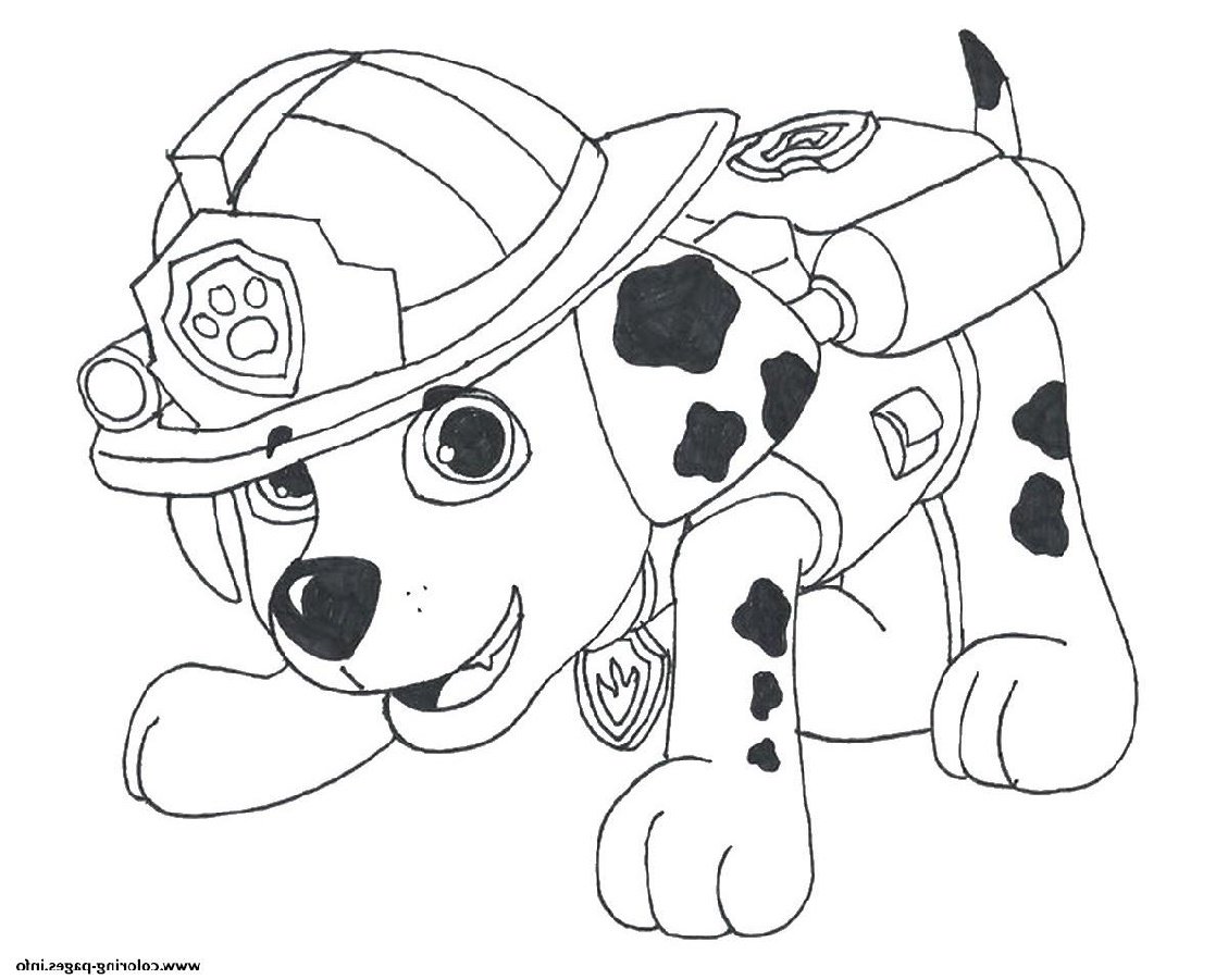 Paw Patrol Coloring Pages Marshall