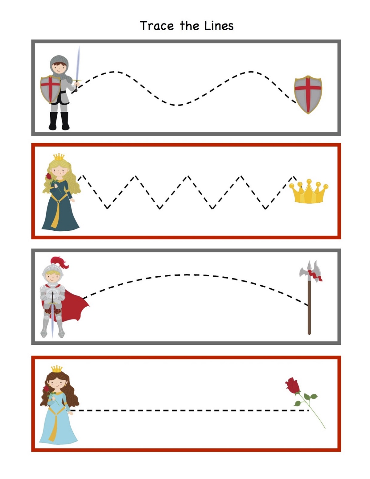 Printable Activities For 4 Year Olds Tracing