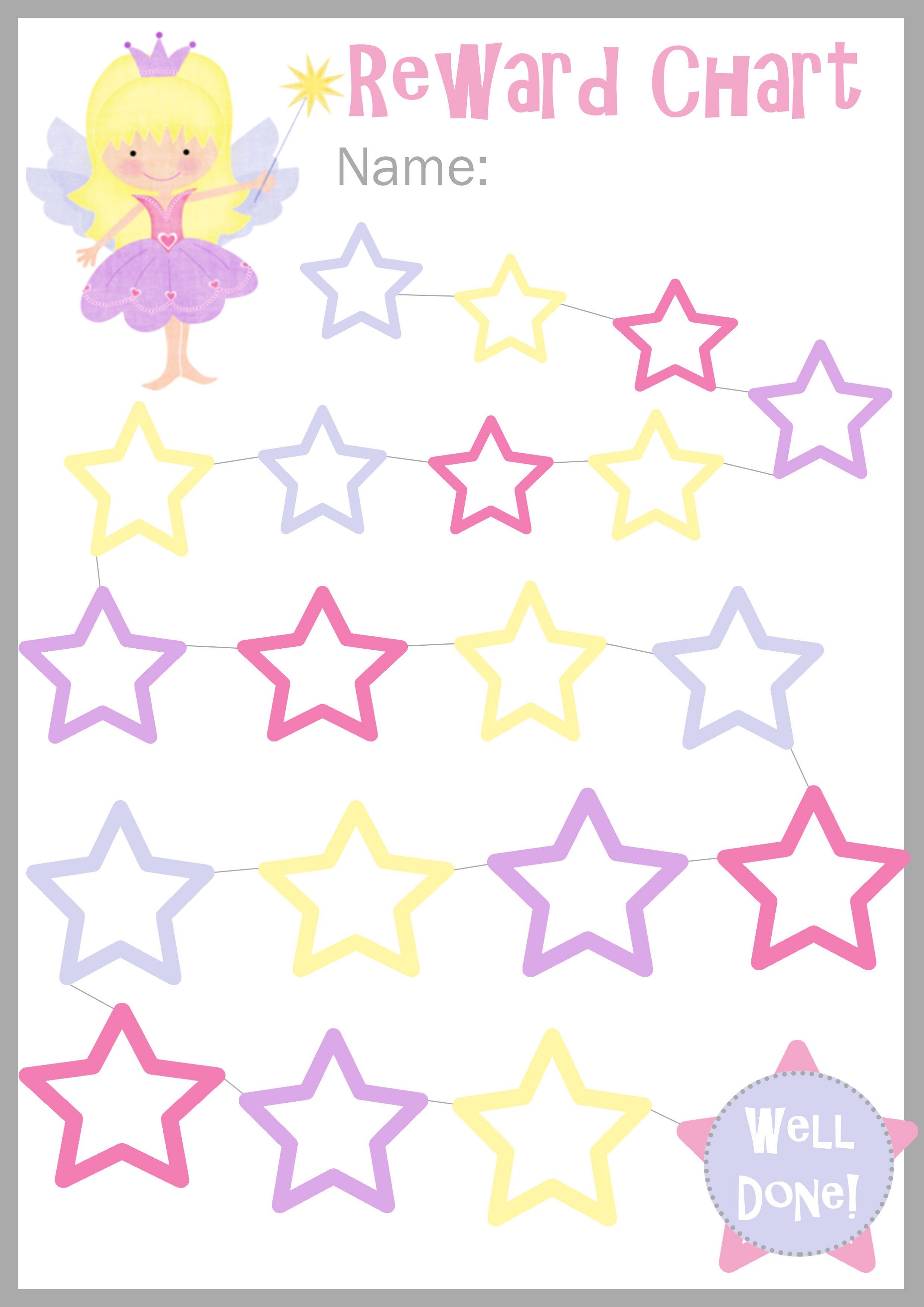 Printable Reward Charts for Toddlers